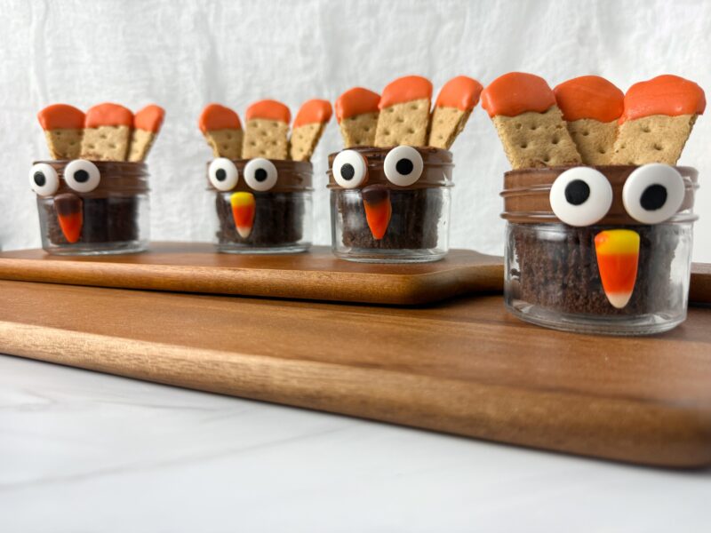 Thanksgiving Turkey Cake Jars For Kids