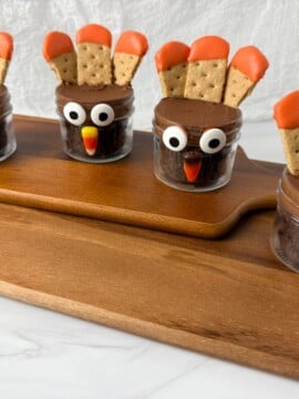 Thanksgiving Turkey Cake Jars Dessert