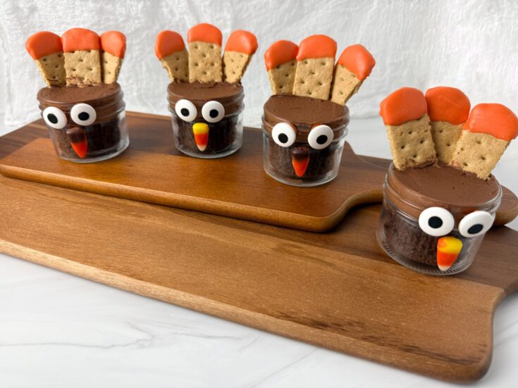 Thanksgiving Turkey Cake Jars Dessert