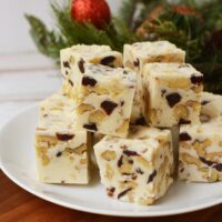 White Chocolate Cranberry Walnut Fudge Recipe