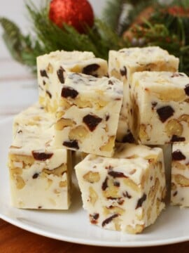White Chocolate Cranberry Walnut Fudge Recipe