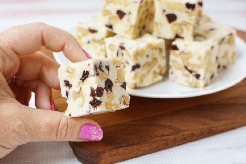 White Chocolate Cranberry Walnut Fudge Recipe