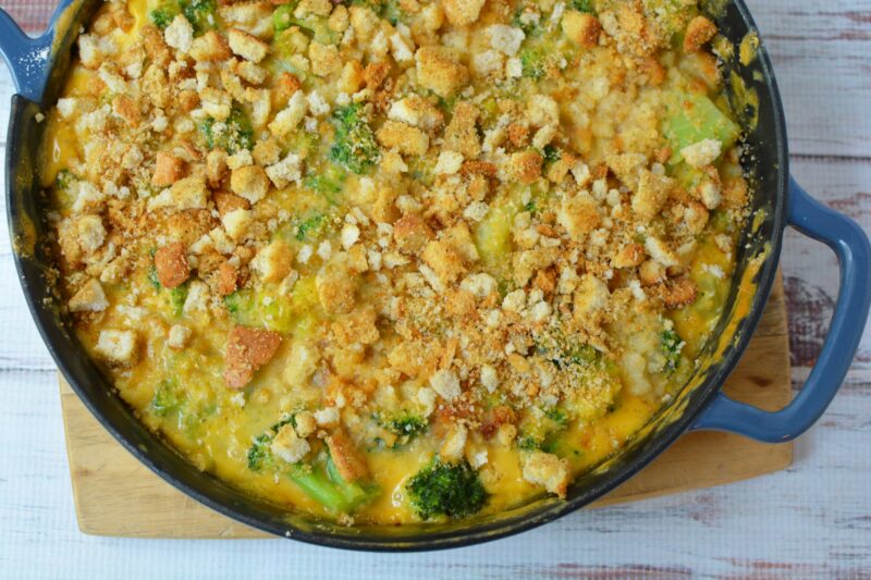 Roux, Easy Roux, How To Make A Roux Adding the croutons on top of the casserole