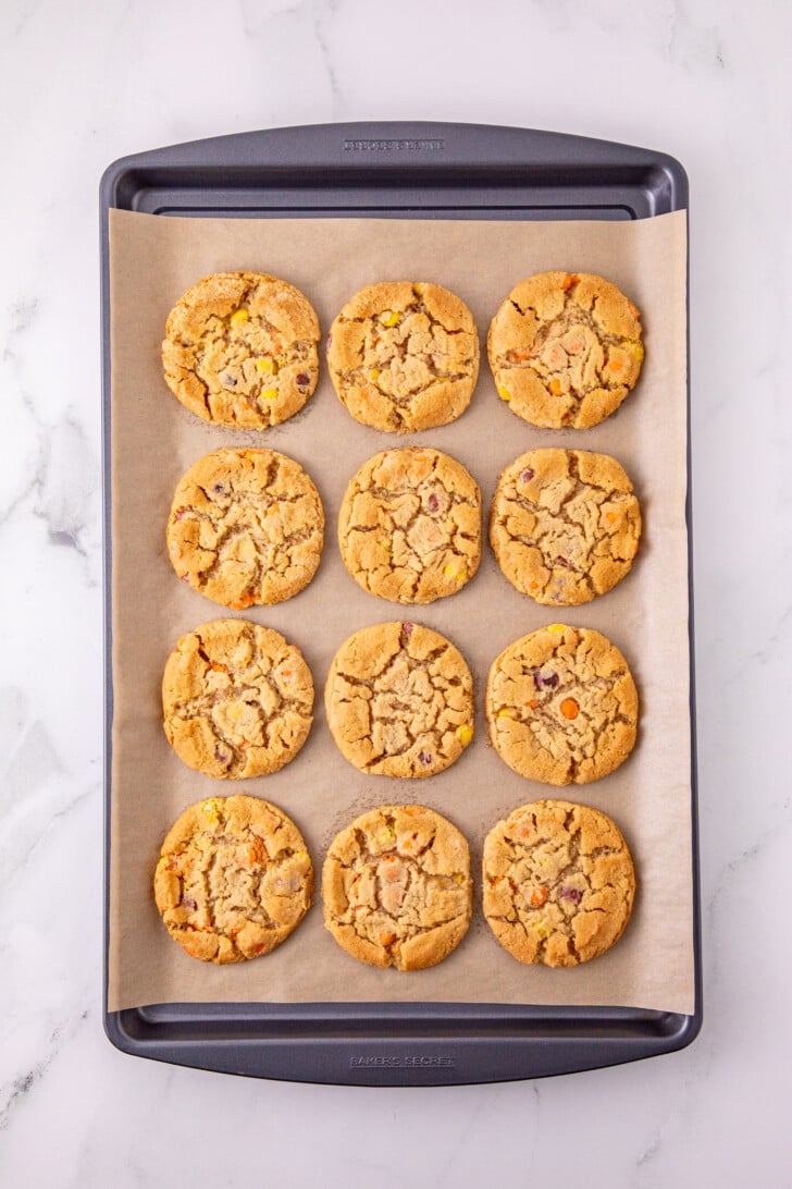 Baked Cookies on cookie tray