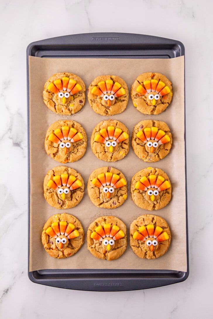 Making the turkey fans of feathers