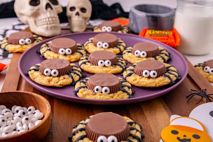Halloween Cake Mix Spider Cookies