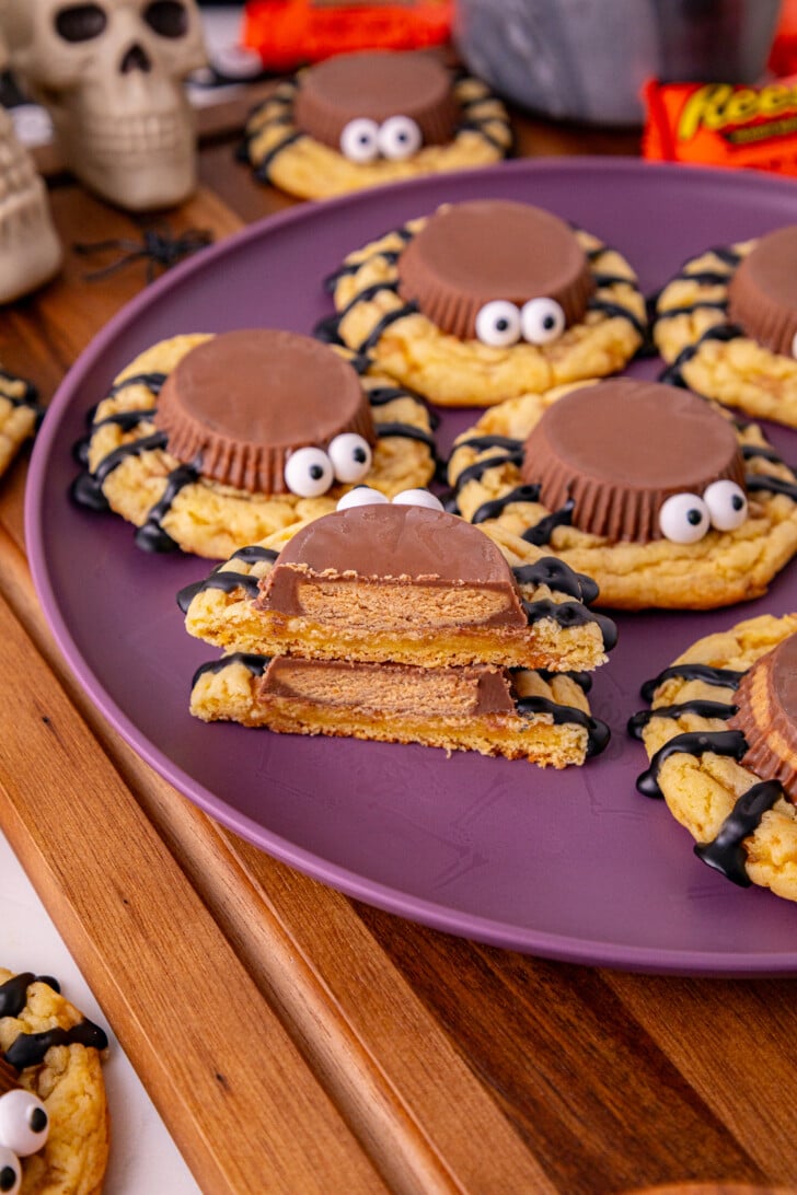 Halloween Cake Mix Spider Cookies Recipe